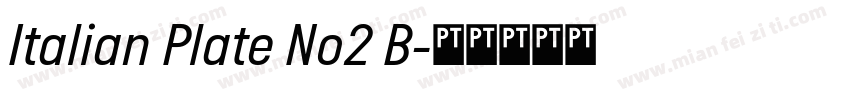 Italian Plate No2 B字体转换